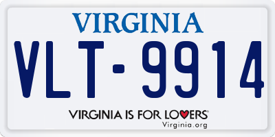 VA license plate VLT9914