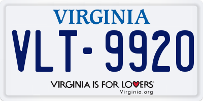 VA license plate VLT9920