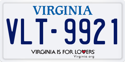 VA license plate VLT9921