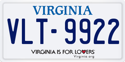 VA license plate VLT9922
