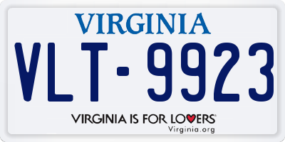 VA license plate VLT9923