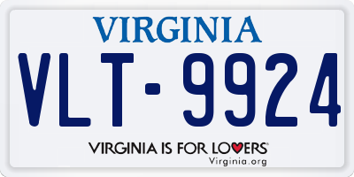 VA license plate VLT9924