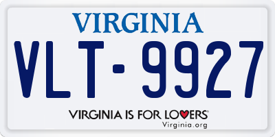 VA license plate VLT9927
