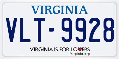 VA license plate VLT9928