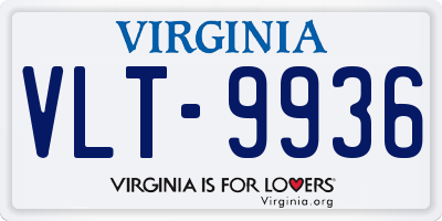 VA license plate VLT9936