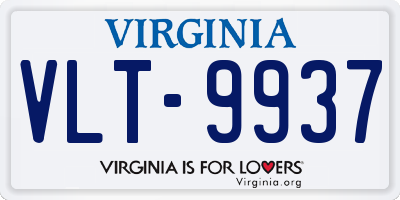 VA license plate VLT9937