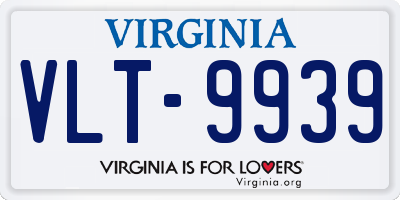 VA license plate VLT9939