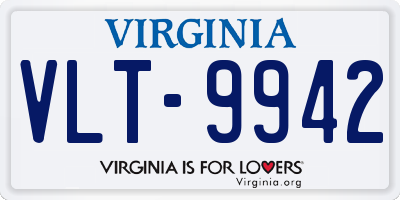 VA license plate VLT9942