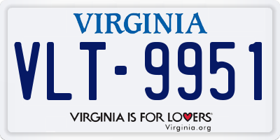 VA license plate VLT9951