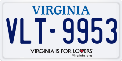 VA license plate VLT9953