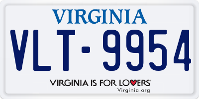 VA license plate VLT9954