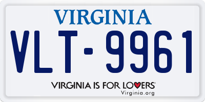 VA license plate VLT9961