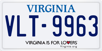 VA license plate VLT9963