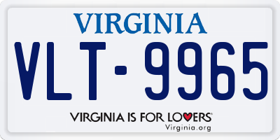 VA license plate VLT9965