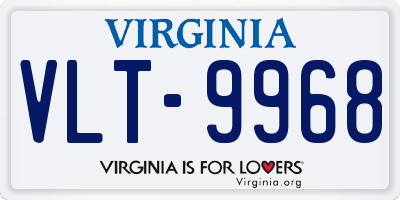 VA license plate VLT9968