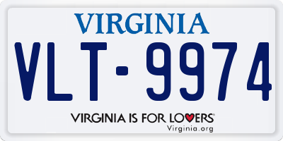 VA license plate VLT9974