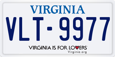 VA license plate VLT9977