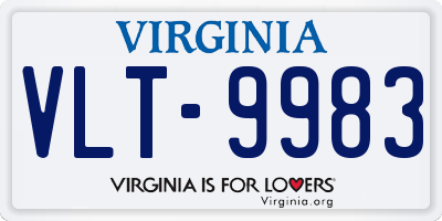 VA license plate VLT9983