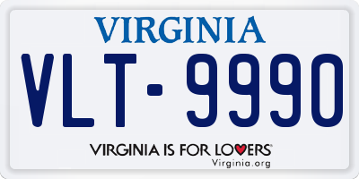 VA license plate VLT9990