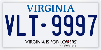 VA license plate VLT9997