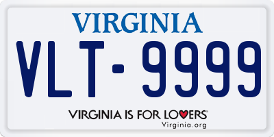 VA license plate VLT9999