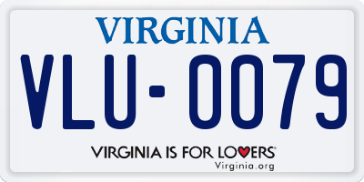 VA license plate VLU0079