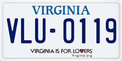 VA license plate VLU0119