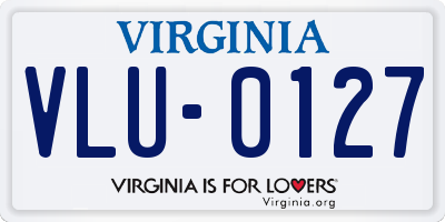 VA license plate VLU0127
