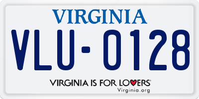 VA license plate VLU0128