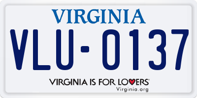 VA license plate VLU0137