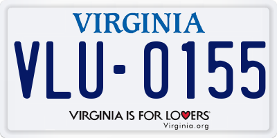 VA license plate VLU0155