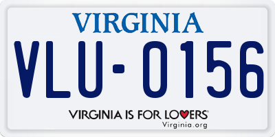 VA license plate VLU0156