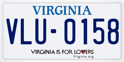VA license plate VLU0158