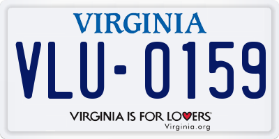 VA license plate VLU0159