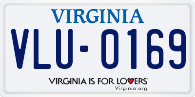 VA license plate VLU0169