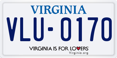 VA license plate VLU0170