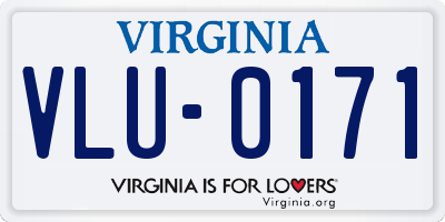 VA license plate VLU0171