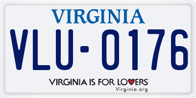 VA license plate VLU0176