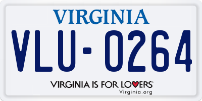 VA license plate VLU0264