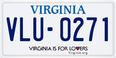 VA license plate VLU0271