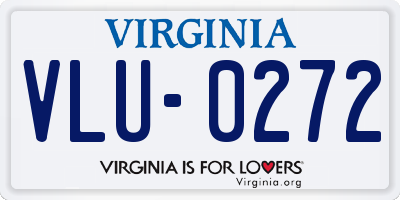 VA license plate VLU0272