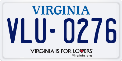 VA license plate VLU0276