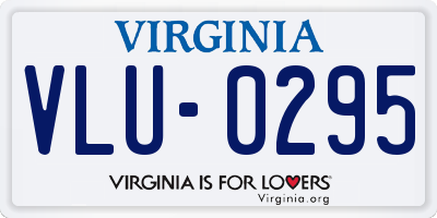VA license plate VLU0295