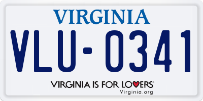 VA license plate VLU0341