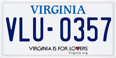 VA license plate VLU0357