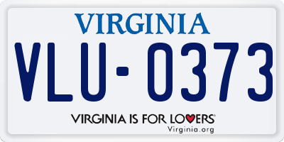 VA license plate VLU0373