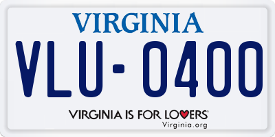 VA license plate VLU0400