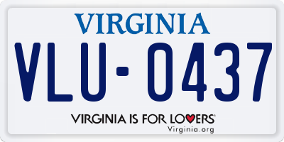 VA license plate VLU0437