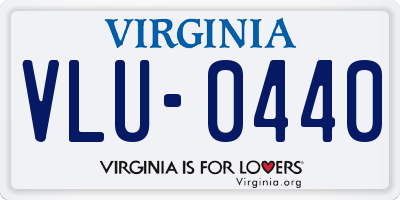 VA license plate VLU0440