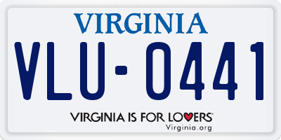 VA license plate VLU0441